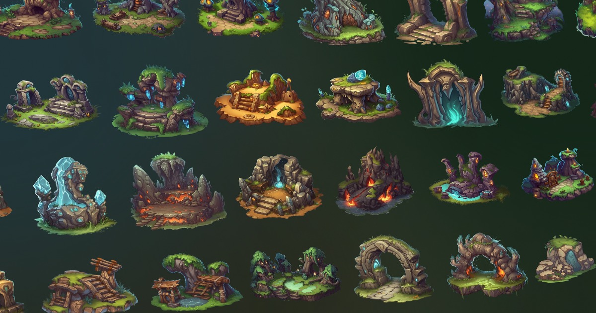 2D Stylized fantasy environment and buildings | 2D Environments | Unity ...