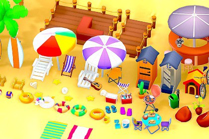 Cartoon Beach Games Collection