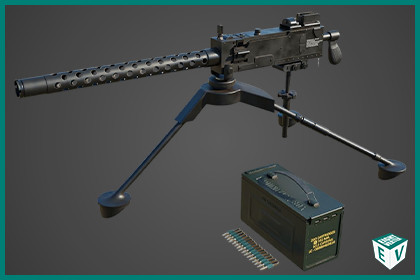 M1919 Browning Gun URP and HDRP Textures