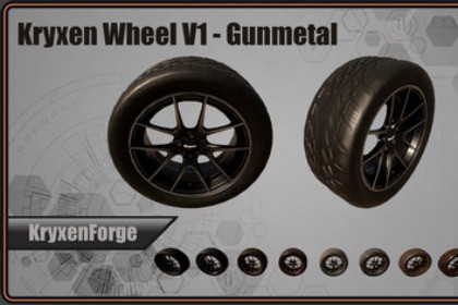 Kryxen Wheel V1 - Gunmetal - Game Ready