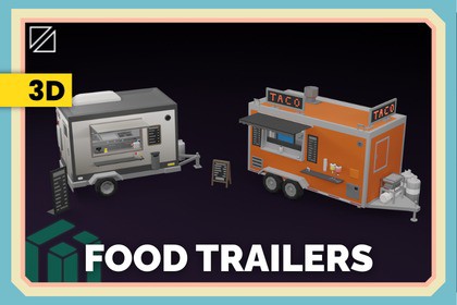 Food Trailers - PolyPack - Low Poly Assets