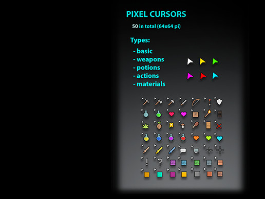 Pixel Cursors | 2D Icons | Unity Asset Store