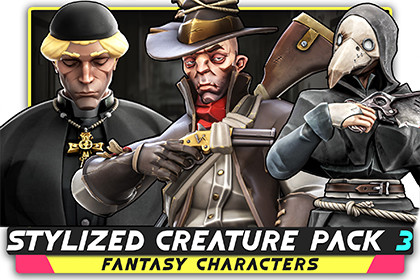 3 in 1 - Creature Pack 3 - Cleric Priest - Nurse Plague - Monster Hunter - #71