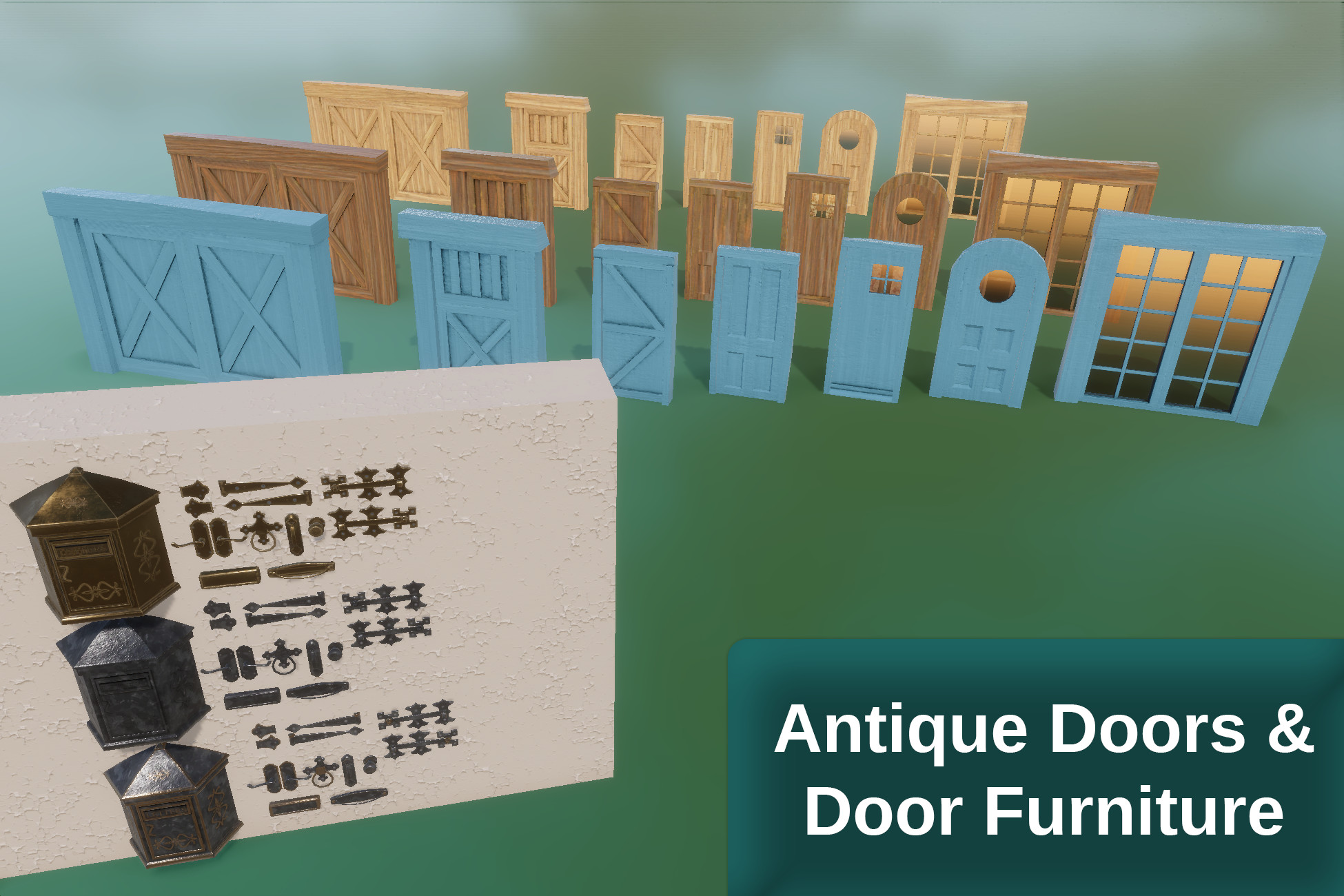 Antique Doors & Door Furniture | 3D 環境 | Unity Asset Store