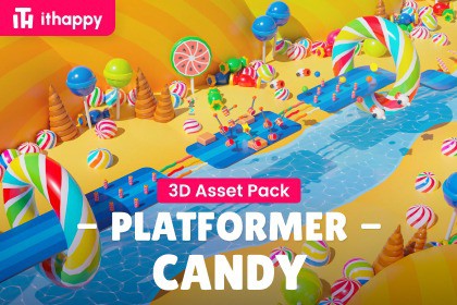 Platformer 4 Candy - Low Poly 3D Models Pack