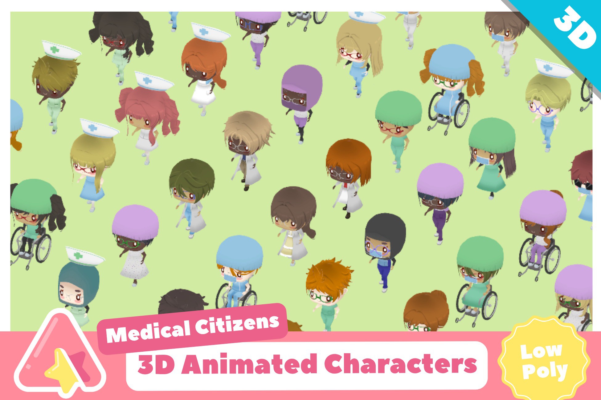 3D Chibi Medical Citizens | Characters | Unity Asset Store