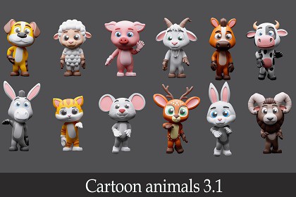 Cartoon characters animals 3 01