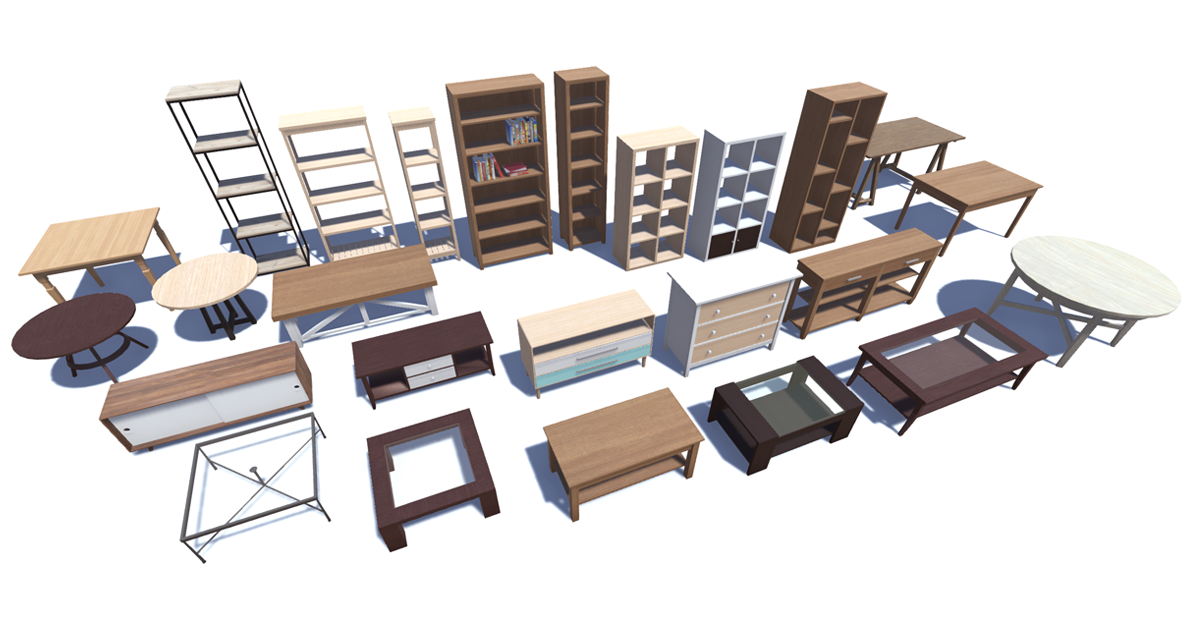 Furniture Pack 3D Interior Unity Asset Store