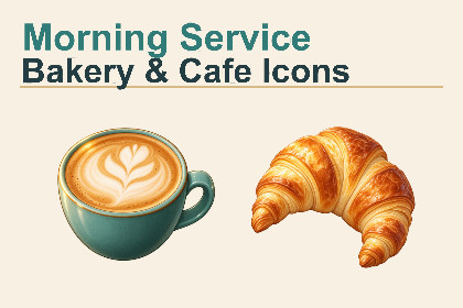 Morning Service - Bakery & Cafe Icons