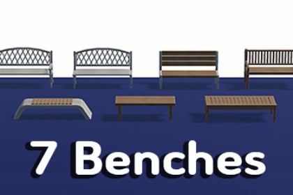 MAR-Low_Poly_Benches_Pack