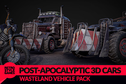 Post Apocalyptic 3D Cars Pack