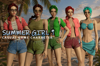Summer Girl – Casual Game Character