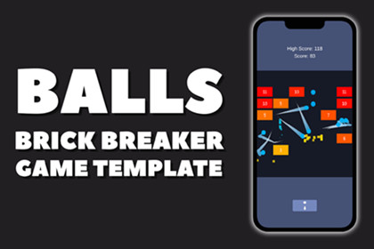 Balls Brick Breaker Game Template