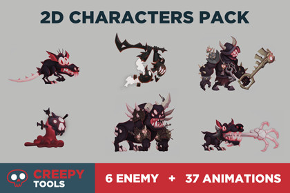 2D Spine - Stylized Characters Pack