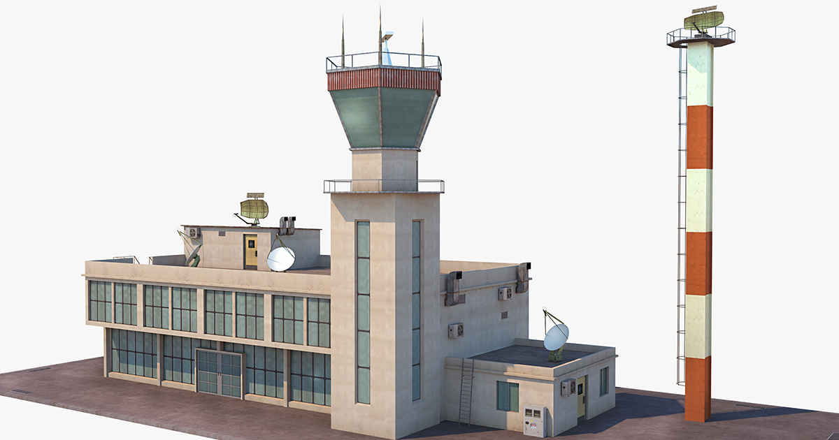 Airport Terminal - Control Tower | 3D Industrial | Unity Asset Store