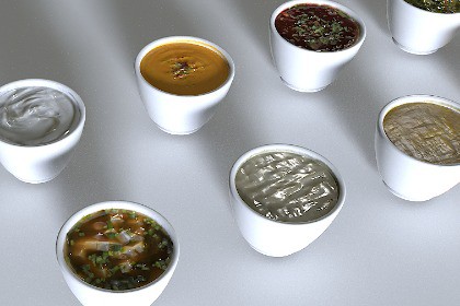 Food In a plate sauces pack