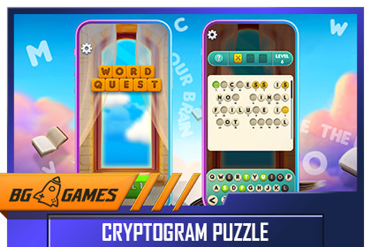 Cryptogram Puzzle – Word & Letter Template