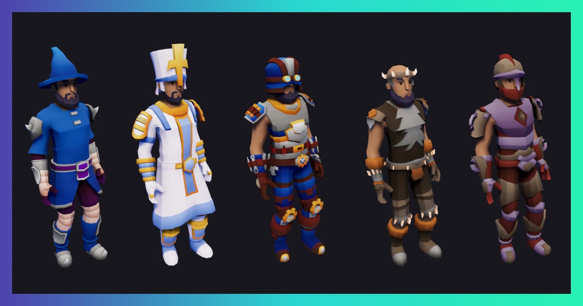 Low Poly Armor Sets 6 - RPG Characters | Characters | Unity Asset Store