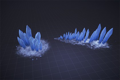 Stylized Ice Impact VFX