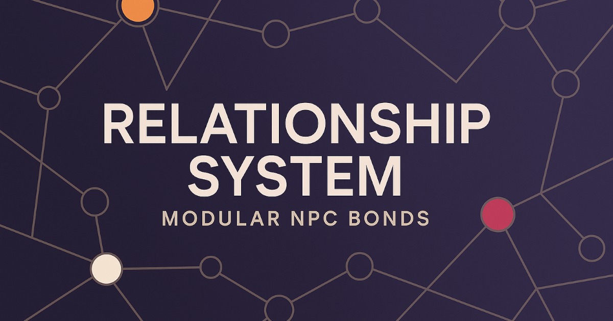 Relationship System | Game Toolkits | Unity Asset Store