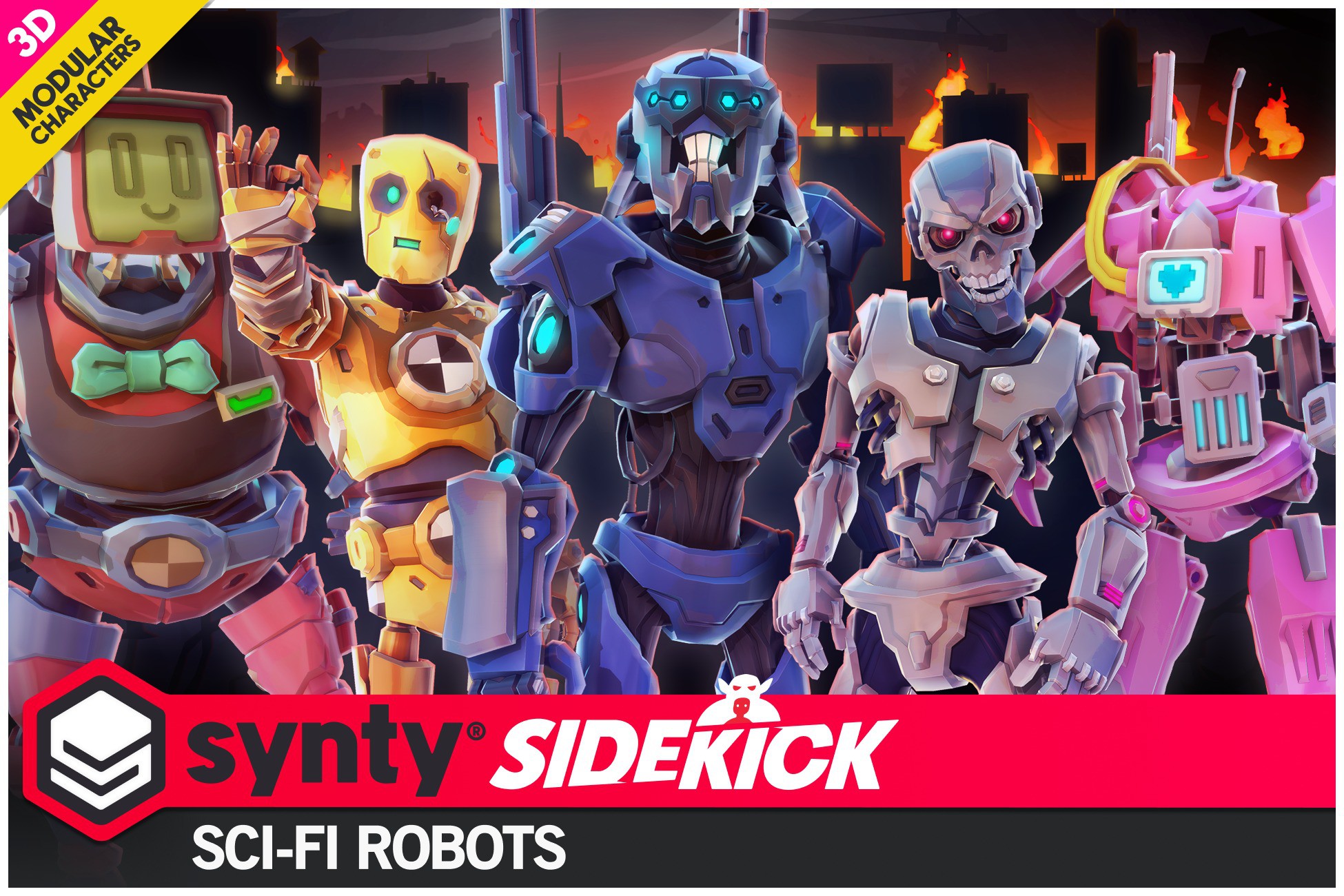 Sci-Fi Robots – Sidekick Modular Characters by Synty | 3D Characters ...