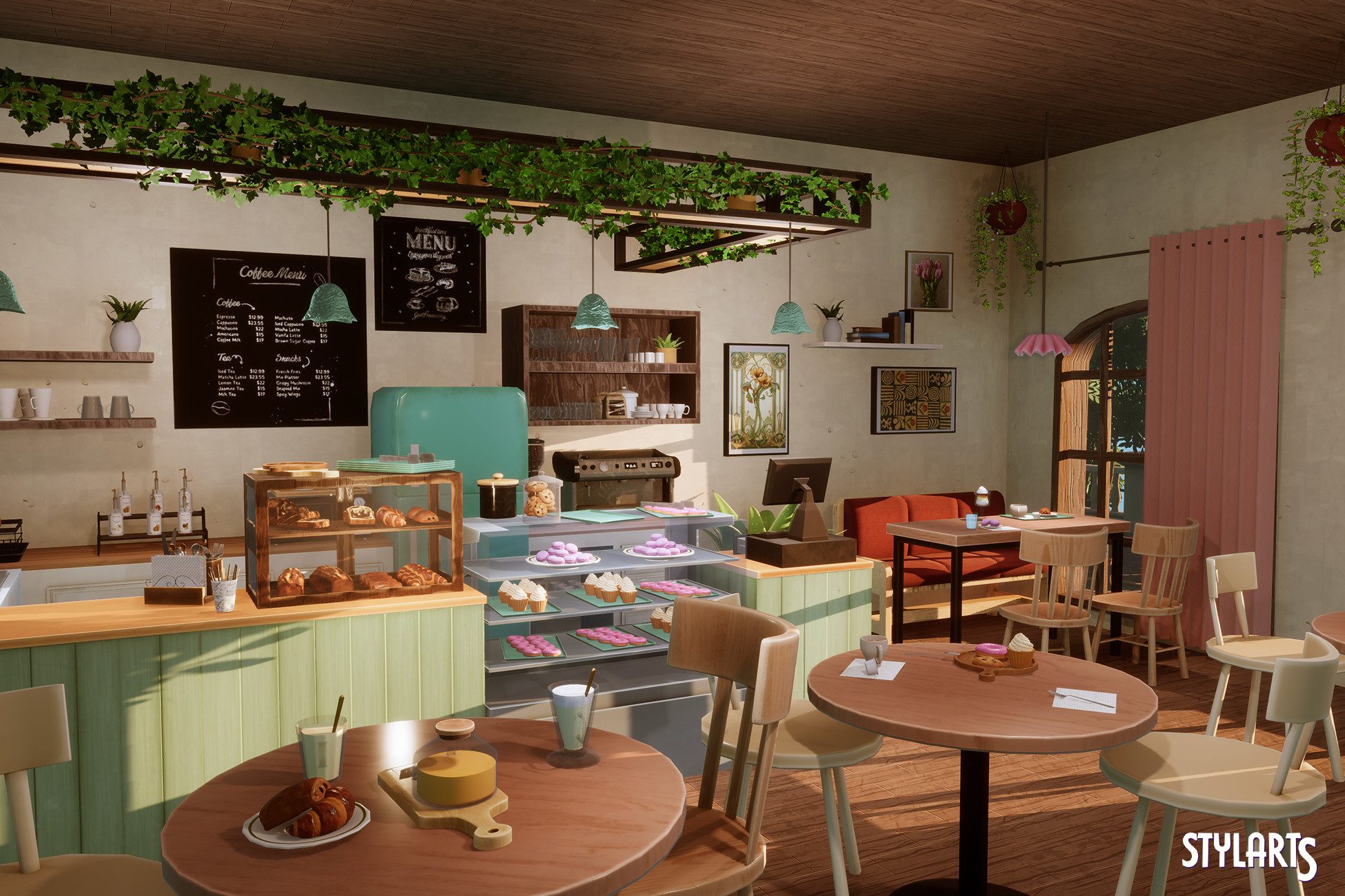 Stylized Cafe ( Interior ), image 1
