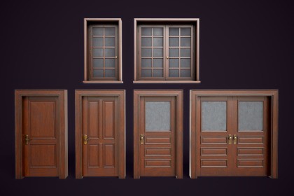 Vintage Office Doors and Windows