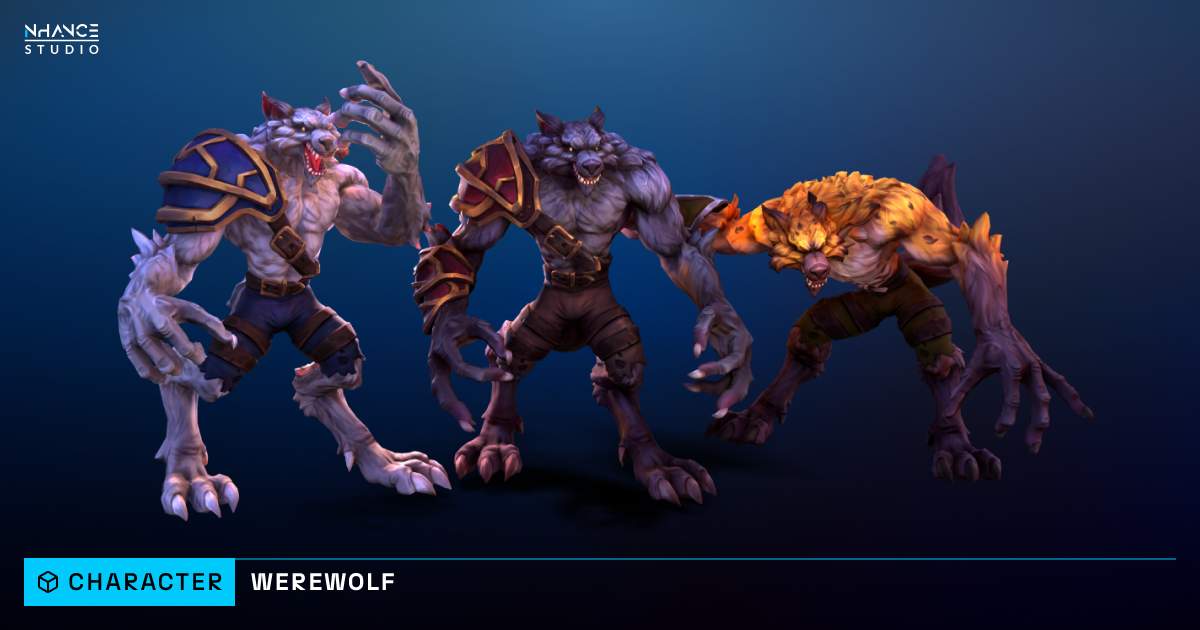 Stylized Fantasy Werewolf | 3D キャラクター | Unity Asset Store