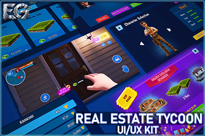Real Estate Tycoon UI Kit – Business Simulator & Property Management GUI