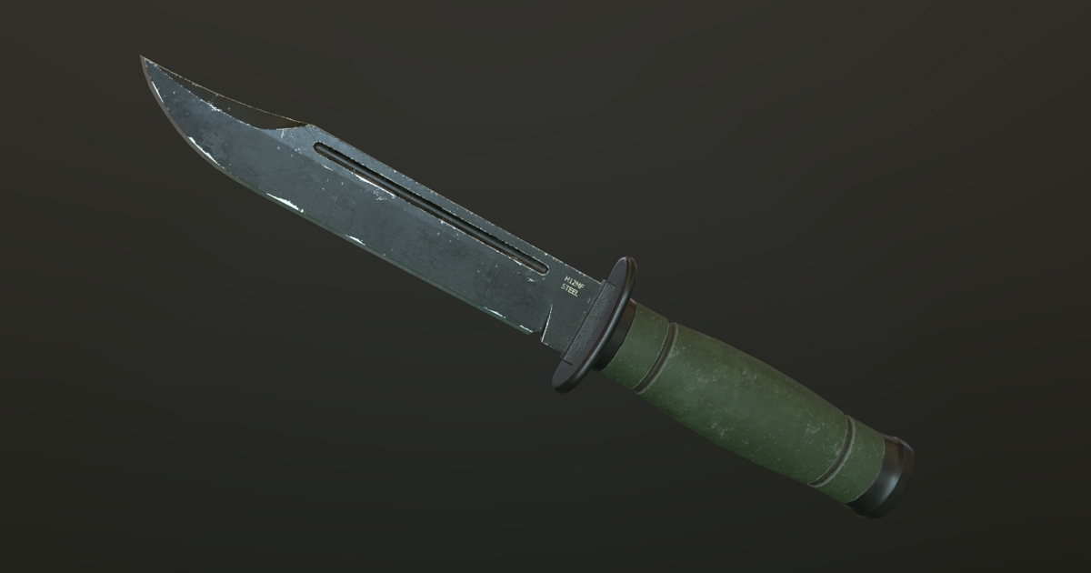 Old Tactical Combat Knife | 3D Weapons | Unity Asset Store