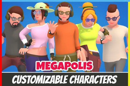 Customizable 3D City Characters Vol 3