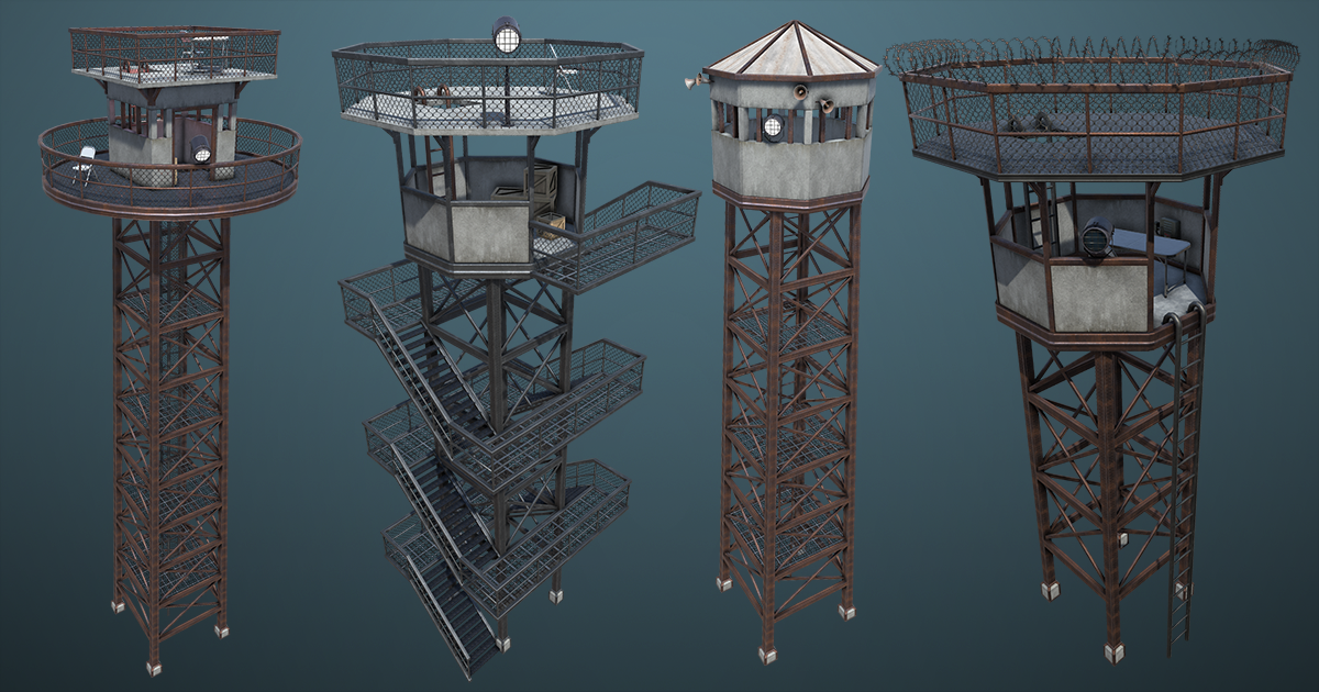 Modular Guard Tower Set | 3D Environments | Unity Asset Store