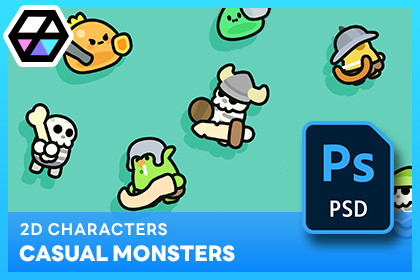 2D Characters - Casual Monsters