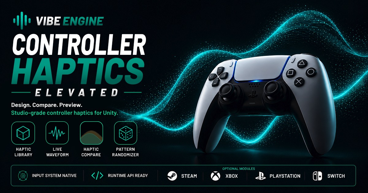 Vibe Engine - Controller Haptics Elevated | Utilities Tools | Unity ...
