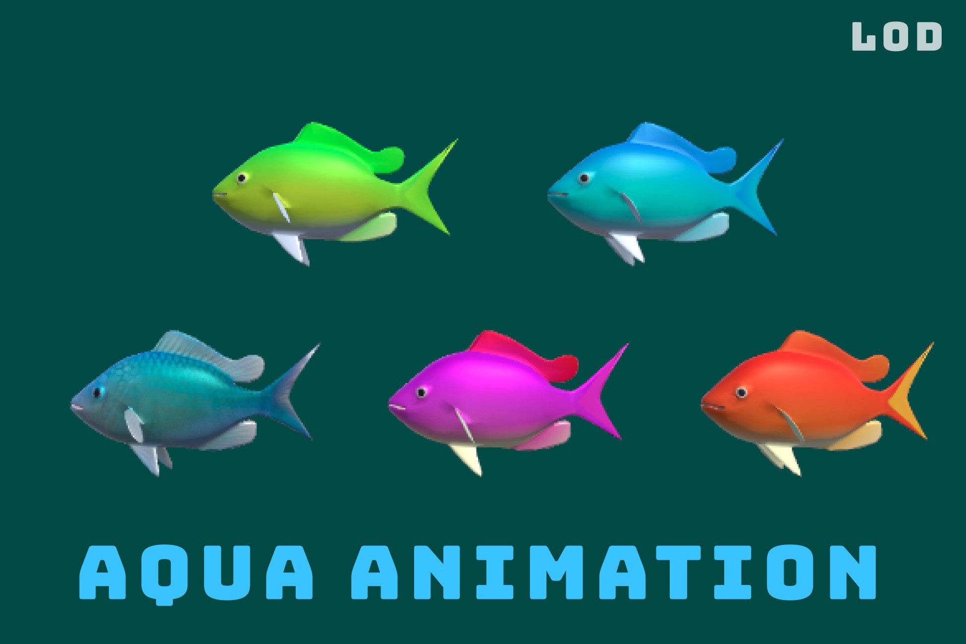 AquaSoul: Stylized Fish LOD Pack by PTZ