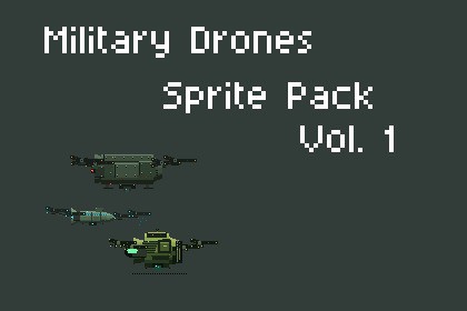 Military Drone Sprite Pack 128x128 Vol. 1