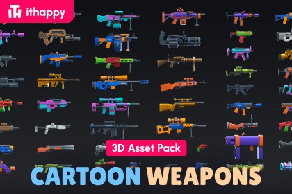Cartoon Weapons - Low Poly 3D Models Pack