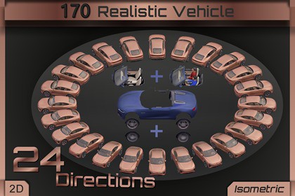 24 Directions 170 Vehicles (Pseudo 3D)