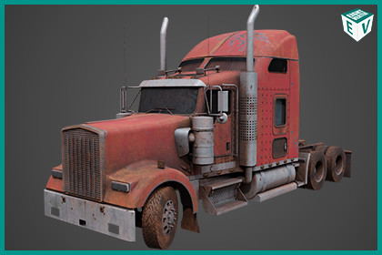 Heavy Truck 02 Chassis Old Dusty URP HDRP Textures