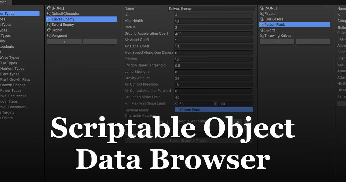Scriptable Object Data Browser | Utilities Tools | Unity Asset Store