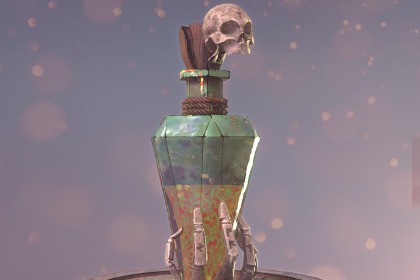 Stylized Flacon with Skull