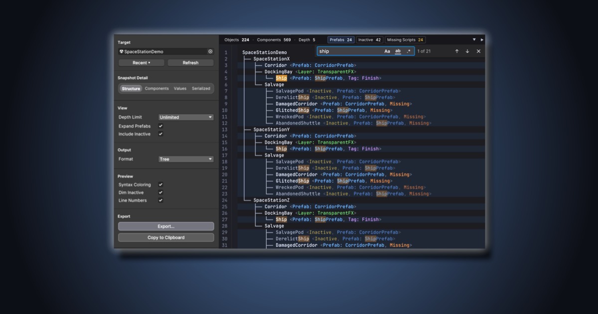 Hierarchy Exporter | Utilities Tools | Unity Asset Store