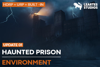 Haunted Prison Environment ( Exterior + Interior , Modular)