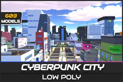 LowPoly Cyberpunk City