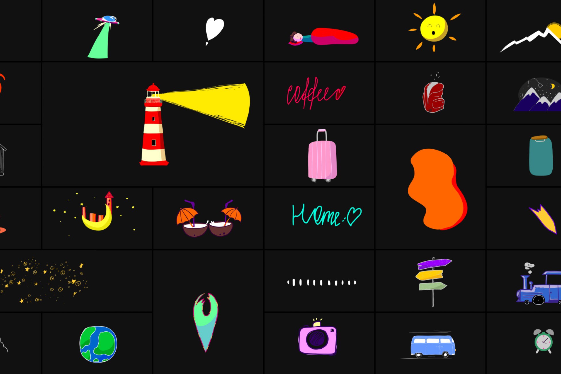 Travel Stickers (23.06) | 2D 텍스처 및 소재 | Unity Asset Store