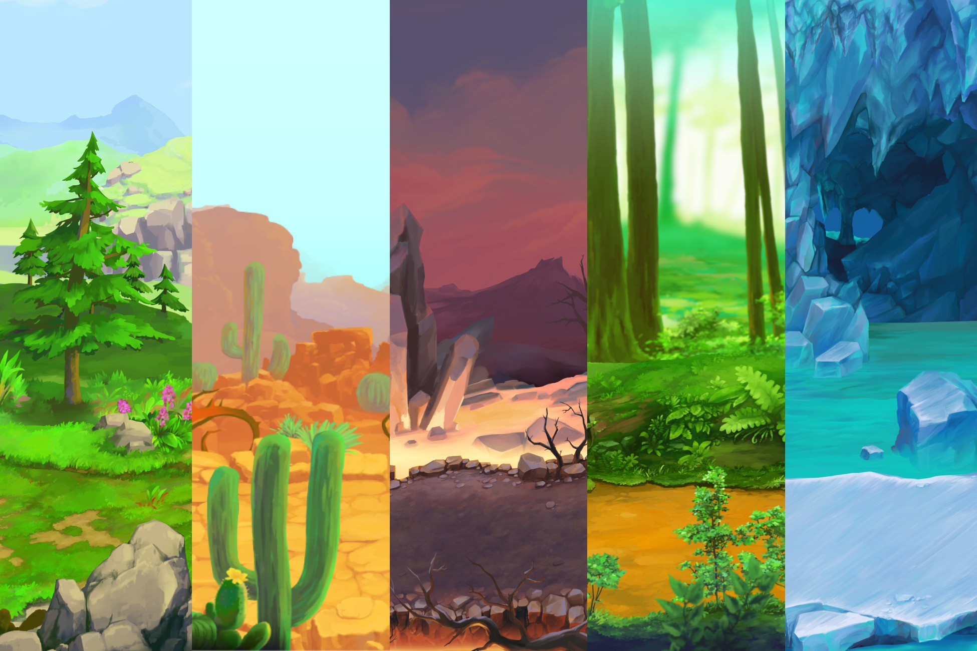 Background Bundle Nature Parallax Background Bundle | 2D Environments | Unity Asset Store