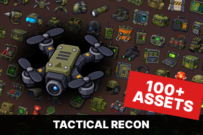 Tactical Military Recon Security Field Equipment Icons Pack