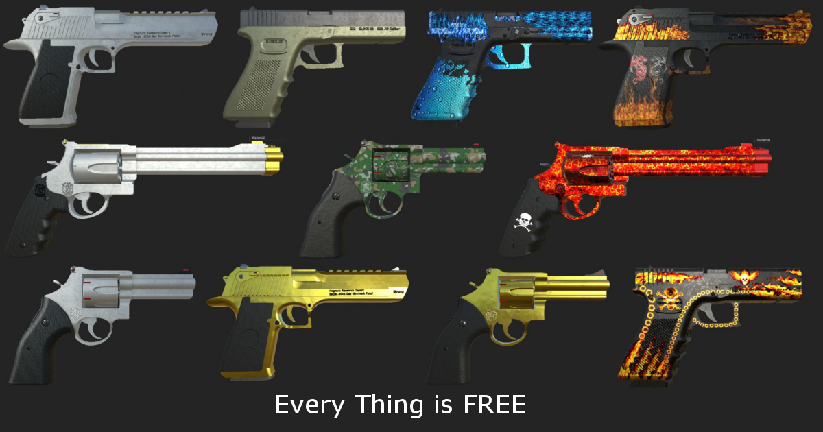 Free Realistic Gun Pack For Unity With 4K Textures | 3D 총기 | Unity ...
