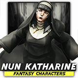 Nun Katharine - Stylized Gothic Character - #76