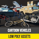Low Poly Cartoon Vehicles